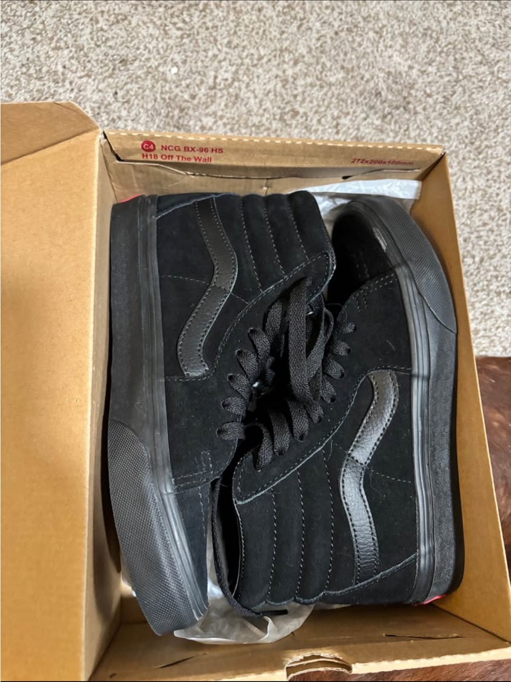 Vans Black High-Top Suede Skate Sneakers
